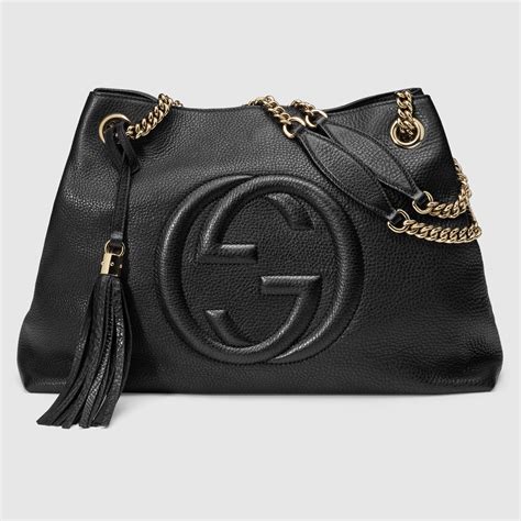 gucci soho leather bag|gucci soho shoulder bag black.